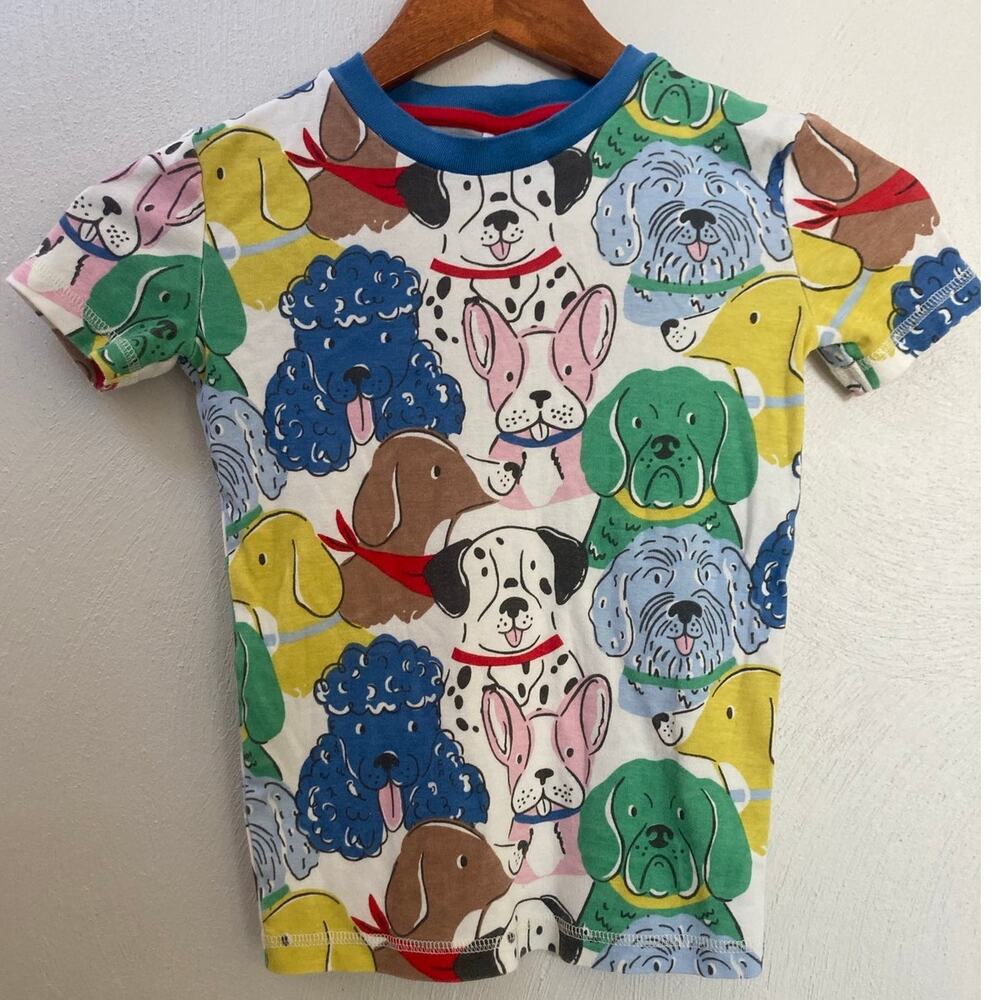 Mini Boden Boys Colorful Cartoon Multi Dogs Cotton T Shirt 8